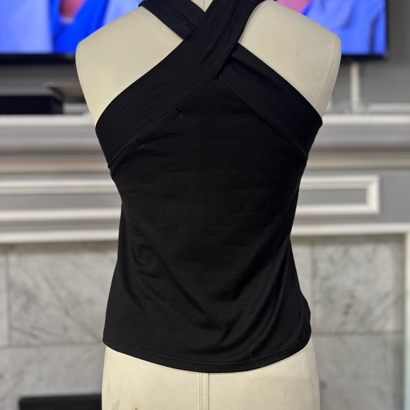 Zella Black Cross-Front Top - Picture 3 of 4